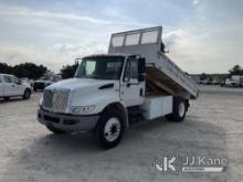 (Villa Rica, GA) 2014 International 4300 Flatbed/Dump Truck Runs, Moves & Dump Operates) ( Body Dama