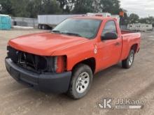 2008 Chevrolet C1500 Pickup Truck Runs & Moves) (Jump To Start,  Wrecked, Front End Damage, Missing 