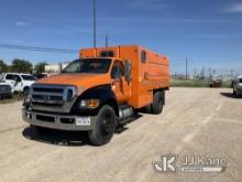 2015 Ford F750 Chipper Dump Truck Runs & Moves) (Cracked Windshield