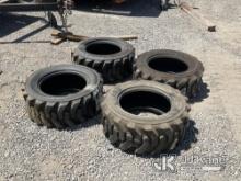 SKID STEER TIRES Set Of 4 Deestone Xtra-Wall Skid Steer Tires