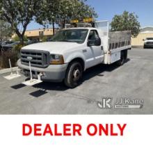 2005 Ford F-350 SD Flatbed Truck Runs, Moves, Check Engine Light Is On