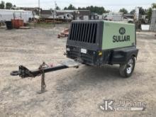 2016 Sullair 185C-DPQ-KU4F Portable Air Compressor, trailer mounted No Title) (Runs, Builds Air, Rus