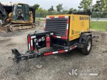 (Plymouth Meeting, PA) 2018 Kaeser M58 Portable Air Compressor, Trailer mtd. Parts off Engine, Not R