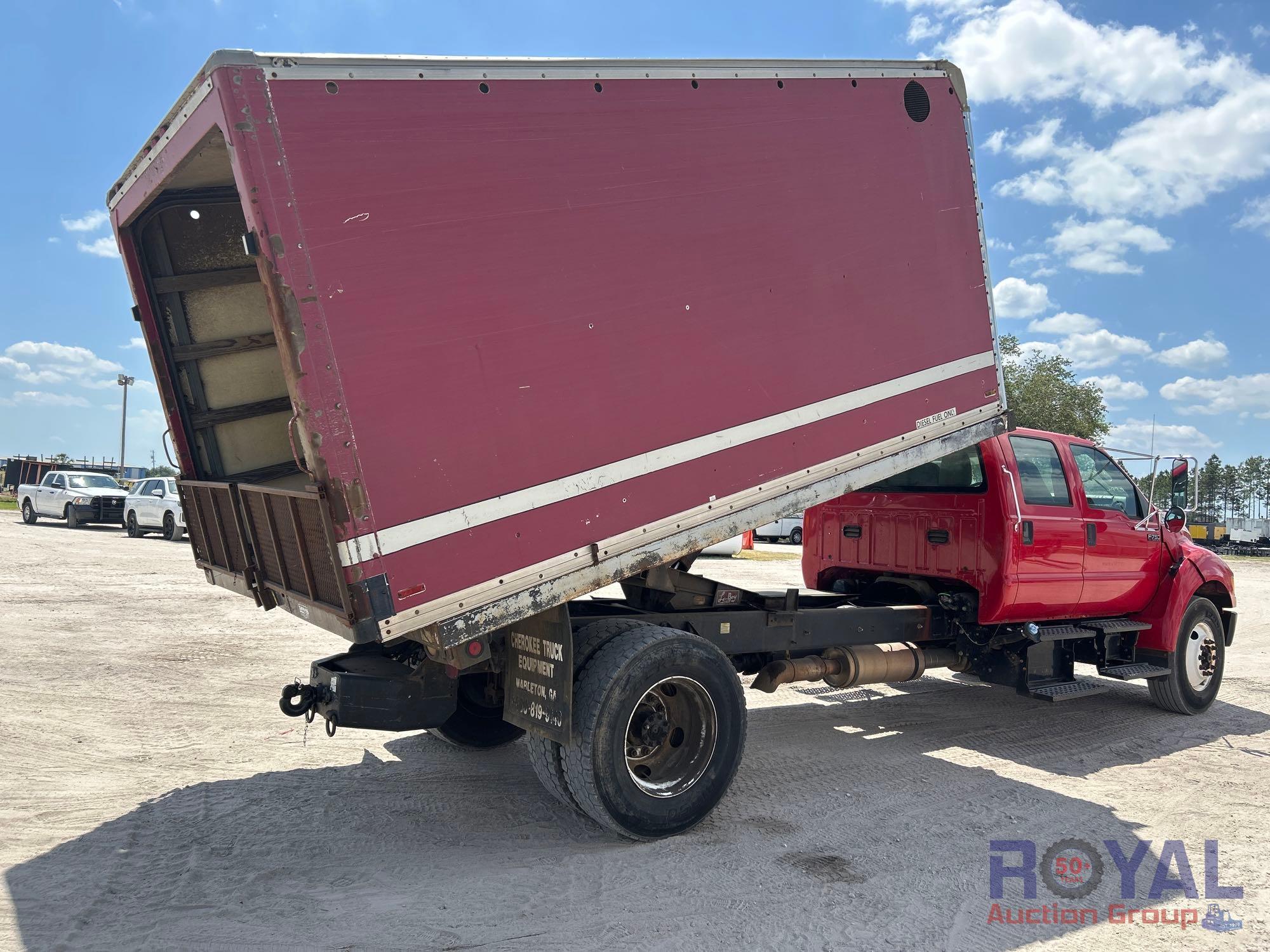 2012 Ford F750 Crew Cab 15ft Dump Truck