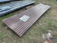 Brown metal roof wall panels 35in x 12ft