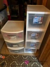 white plastic stackable drawers B2