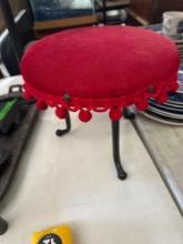 small 10 inch round footstool 9 inch tall