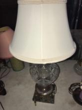 Marble vase crystal lamp