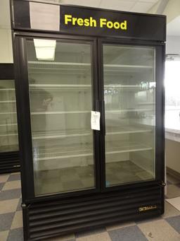 TRUE UPRIGHT COMMERCIAL SLIDING GLASS DOOR REFRIGERATOR