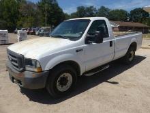 2004 Ford F250 Pickup, s/n 1FTNF20L54EC86771: Reg. Cab, 2wd, 5.4L Gas Eng.,