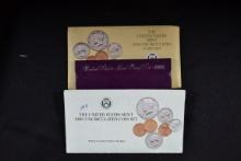 3 Sets including 1988 United States Mint Proof Set, 1989 and 1990 United States Mint Sets; 3xBid