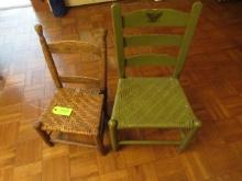 2 SMALL WOODEN CHAIRS