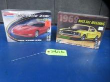 CORVETTE 206 AND 1969 MUSTANG NEW IN BOXES