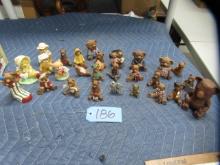 BEAR FIGURINES LOT IN CHRISTMAS BOXES