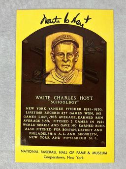(2) Signed Hall of Fame Postcards JSA - Ferrell and Hoyt