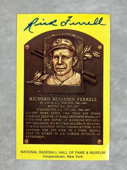 (2) Signed Hall of Fame Postcards JSA - Ferrell and Hoyt