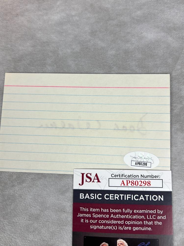 Doak Walker Signed 3 x 5 Index Card- JSA