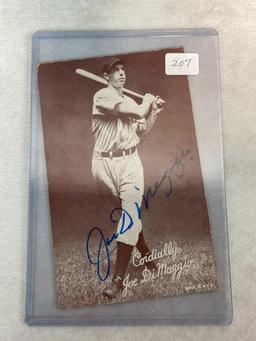 Joe DiMaggio Signed Exhibit Card - Full JSA Letter