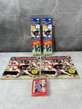 1983 Topps BB Sticker Lot - 2 Boxes, 2 Albums and 19 Unopened Packs