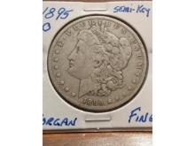 1895O MORGAN DOLLAR SEMI KEY F