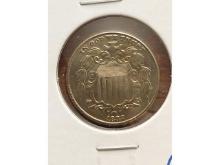 1882 SHIELD NICKEL NICE BU CHOICE