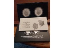 2023 MORGAN AND PEACE DOLLAR REV. PROOF SET TWO COINS