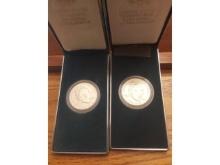 2 IKE DOLLARS SILVER FROM U.S. MINT PROOF AND BU