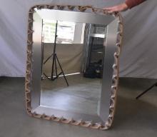 Glass mirror, approximately 30x36in