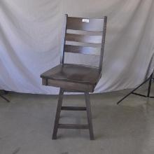 Maple swivel bar stool with back