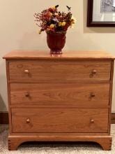 Cherry shaker chest of drawers; solid dovetail construction; shiplap back