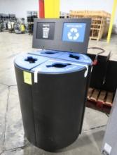group of new recycle collection containers