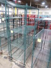 wire shelving unit, epoxy coated