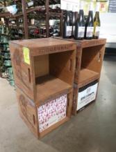 all wooden crates in wine dept