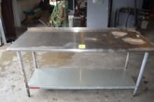 72"x30"x36" Stainless Steel Table