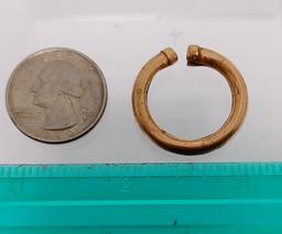 Pre-Columbian Gold Tairona Nose Ring, Very Fine