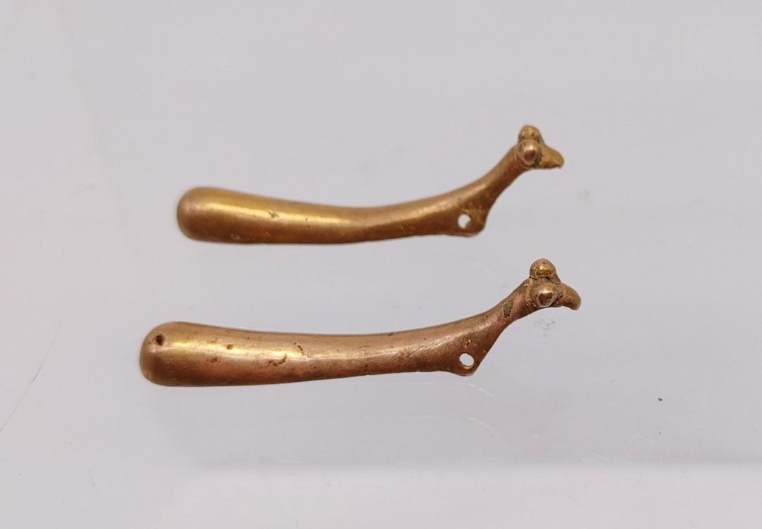 Pre-Columbian Gold Pendant Pair, Animal Form