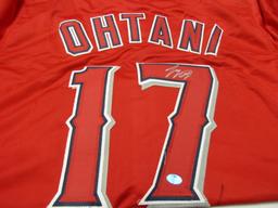 Shohei Ohtani of the LA Angels signed autographed baseball jersey TAA COA 804