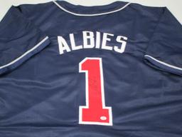 Ozzie Albies of the Atlanta Braves signed autographed baseball jersey PAAS COA 204
