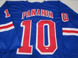 Artemi Panarin of the NY Rangers signed autographed hockey jersey PAAS COA 496