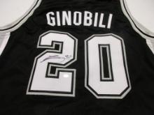 Manu Ginobili of the San Antonio Spurs signed autographed basketball jersey PAAS COA 533