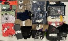 NEW MENS Assorted Sized Pants & Shirts w. Tags Name Brands