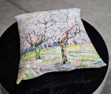 Pillow-Van Gogh-The White OrchaRound