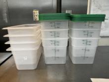 (10) Cambro 1/3 and 3.5 Qt Food Storage Containers