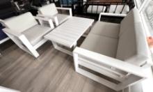 "Manhattan" a 4 Piece Outdoor Furniture Set with a 2 Seater Sofa, (2) Arm Side Chairs and (1) Coffee