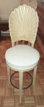 Wood Barstools with shell Backing