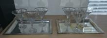 Shannon Crystal Martini Glasses by Godinger with trays