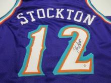 John Stockton of the Utah Jazz signed autographed basketball jersey PAAS COA 672