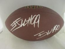 JJ Watt TJ Watt DUAL signed autographed full size brown football PAAS COA 473