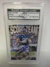 Saquon Barkley of the NY Giants signed autographed slabbed sportscard PAAS Holo 003