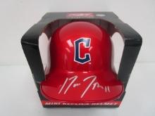 Jose Ramirez of the Cleveland Guardians signed autographed mini batting helmet PAAS COA 903